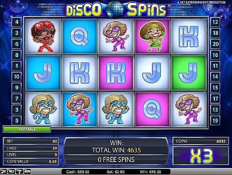 Disco Spins Slot Symbols